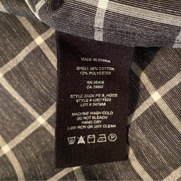 Theory black and white short sleeve button down - Picture 5 of 5